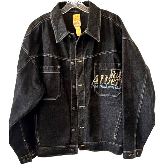 Fubu Vintage Fat Albert Denim Jacket Men Platinum Size 2X Hip Hop - Picture 1 of 12